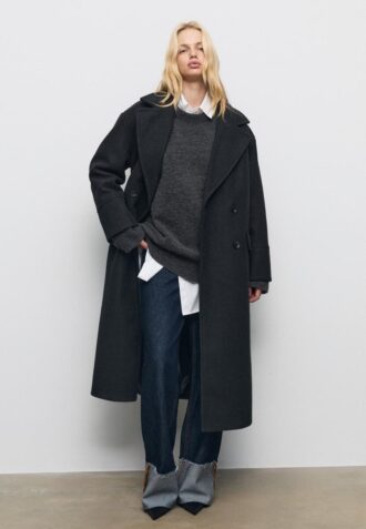 Abrigo oversize de tacto suave