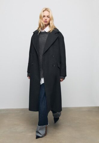 Abrigo oversize de tacto suave