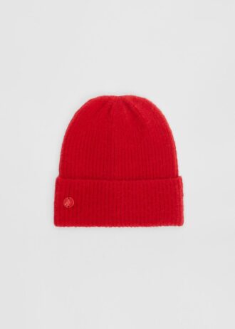 Gorro de punto acanalado con placa