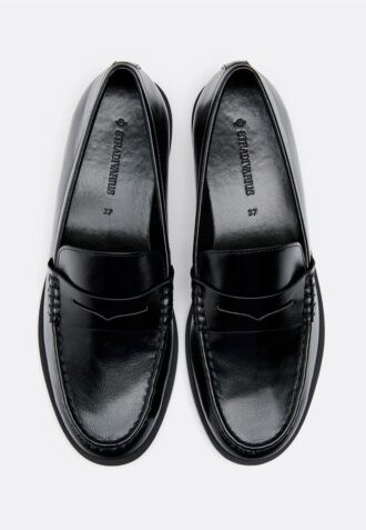 Mocasines de imitación de piel negros