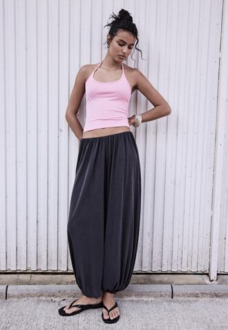 Pantalones holgados de tacto suave