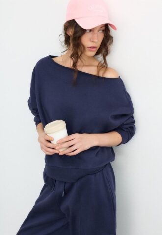 Sudadera básica con hombros al aire